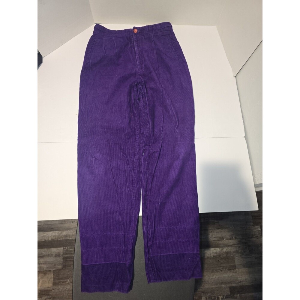 Vintage Happy Legs Wide Leg Purple Corduroy  Pants Size 13                  #217